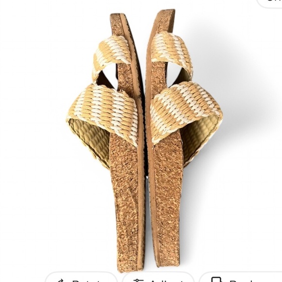 Billabong Women Sandals Sz 9 Beige Beach Boho Coastal Nautical Braided Rope - Picture 7 of 10